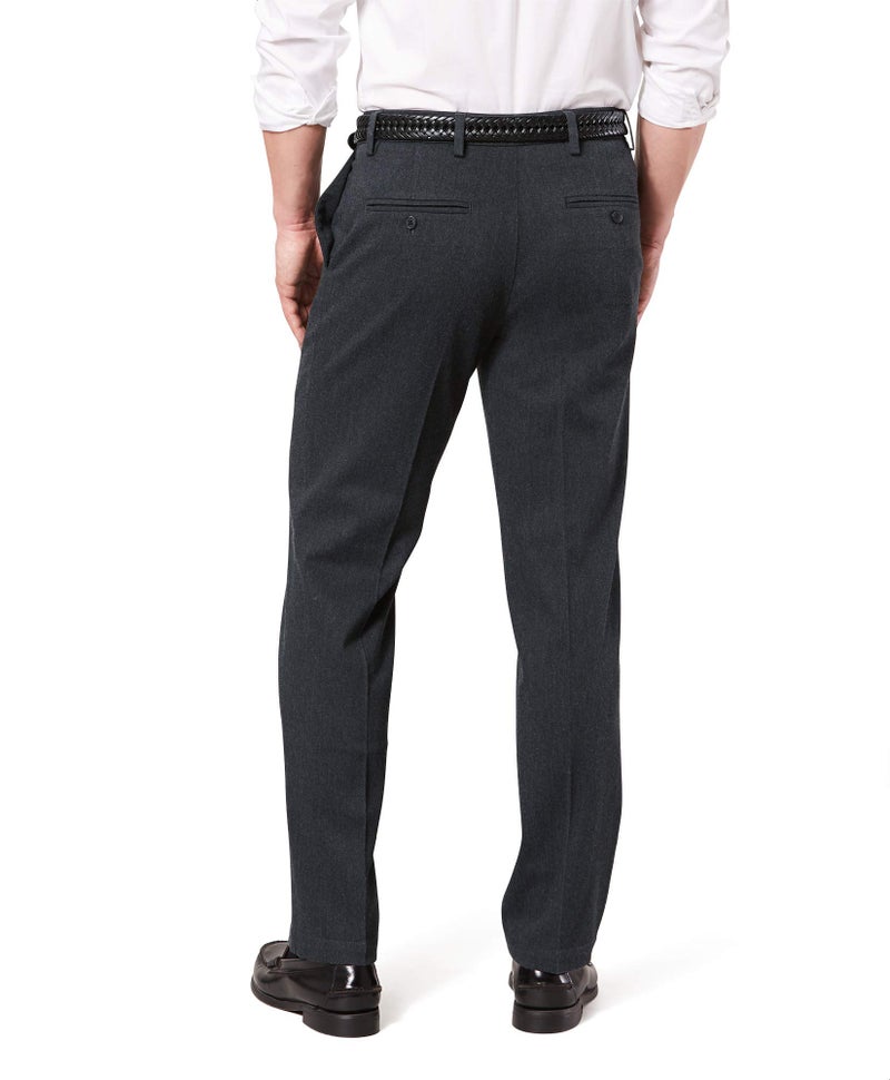 DockersÂ® Men's Classic Fit Signature Khaki Lux Cotton Stretch Pants (Regular and Big & Tall), Charcoal Heather, 34W x 30L - Image 3